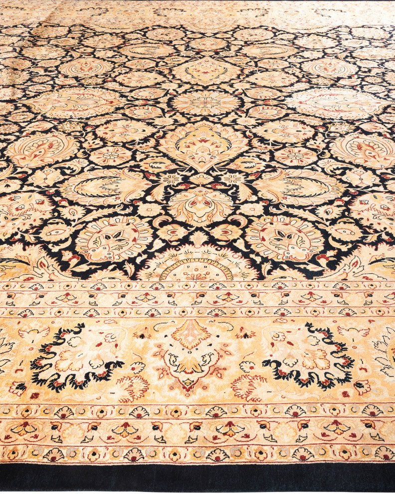 Mogul, One-of-a-Kind Hand-Knotted Area Rug Black, 12' 4" x 18' 7"