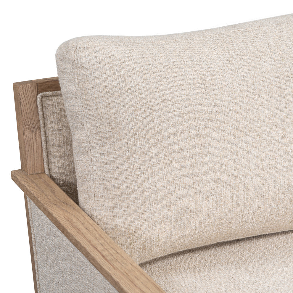 Norman Swivel Accent Chair, Natural