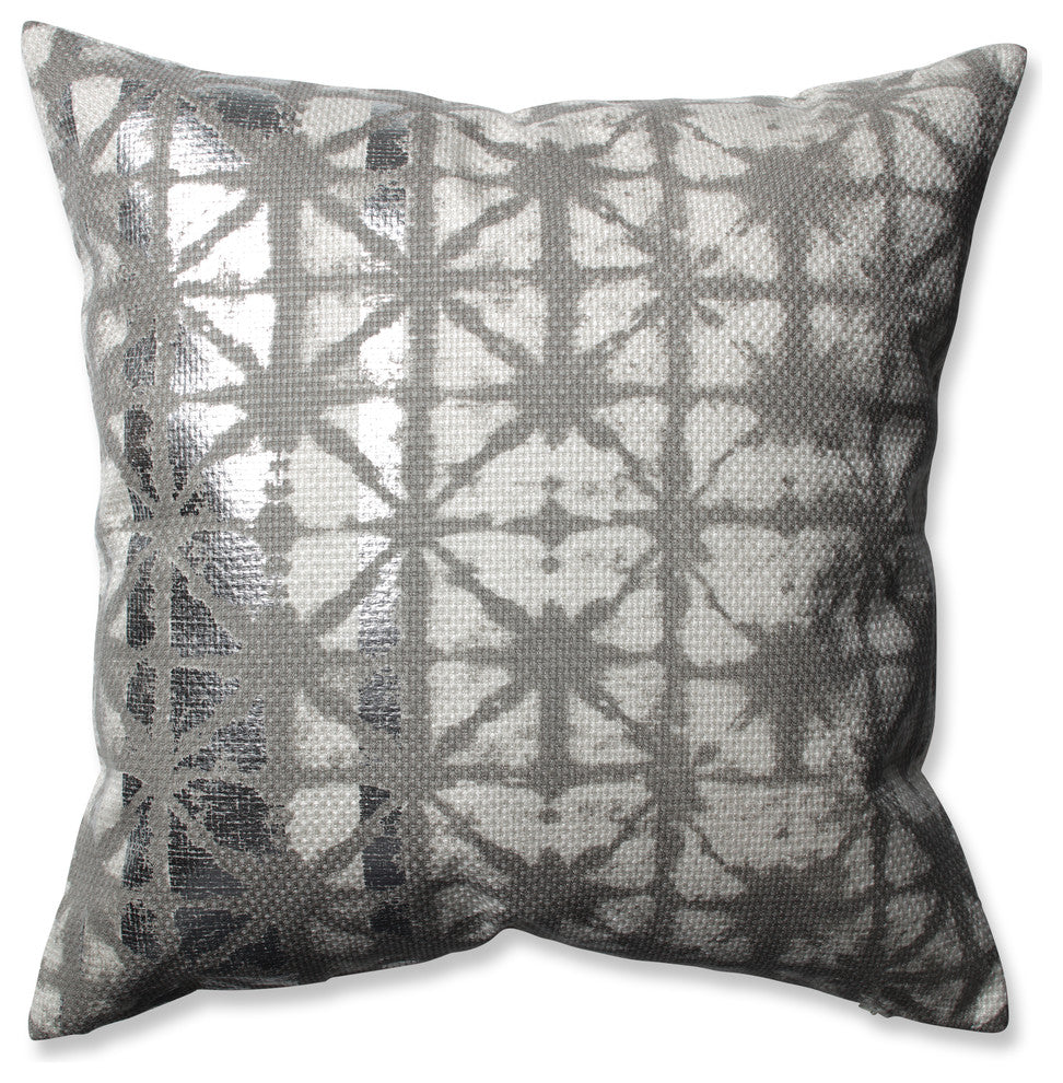 Griffin 16.5" Throw Pillow, Silver