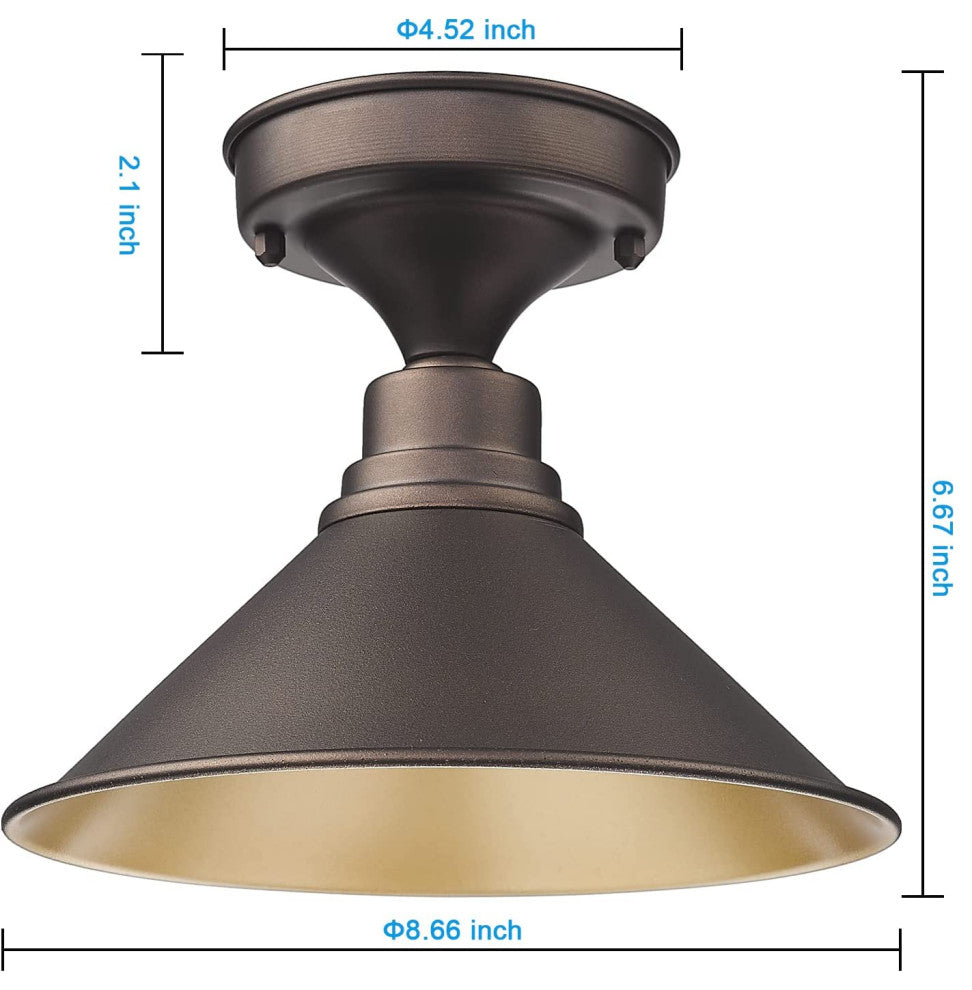2 Pack, Industrial Ceiling Light Fixture, Farmhouse