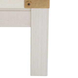 Safavieh Galio 2 Drawer Nightstand, Bleached White/Gold