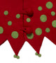 Handmade Felt Christmas Tree Skirt, Jester in Red and Green, 60"