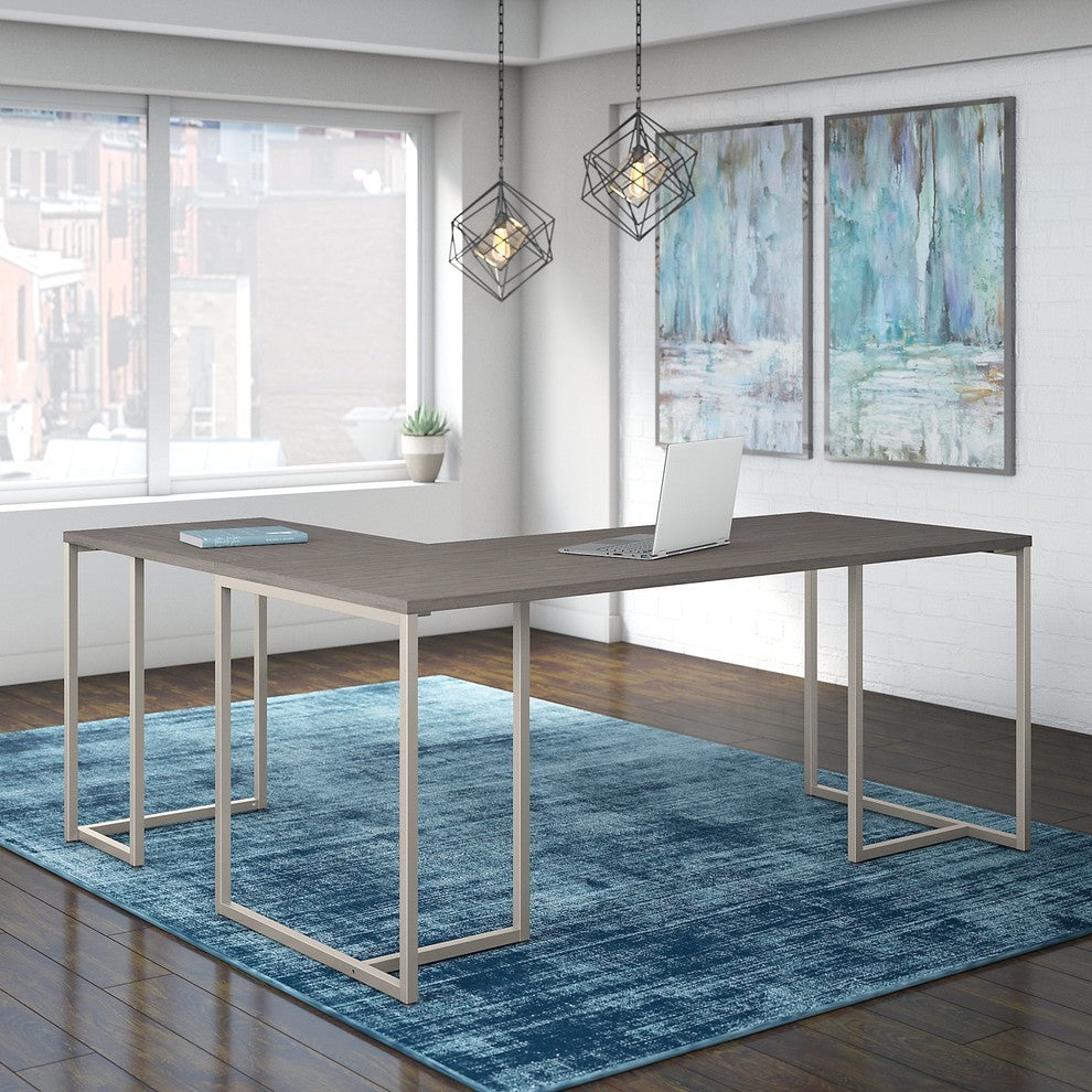 Office by kathy ireland Method 72" L-Shaped Desk With 30" Return, Cocoa
