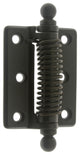 Solid Brass Heavy Duty Spring Screen Door Hinges, Ball Finials, Pair, Oil-Rubbed