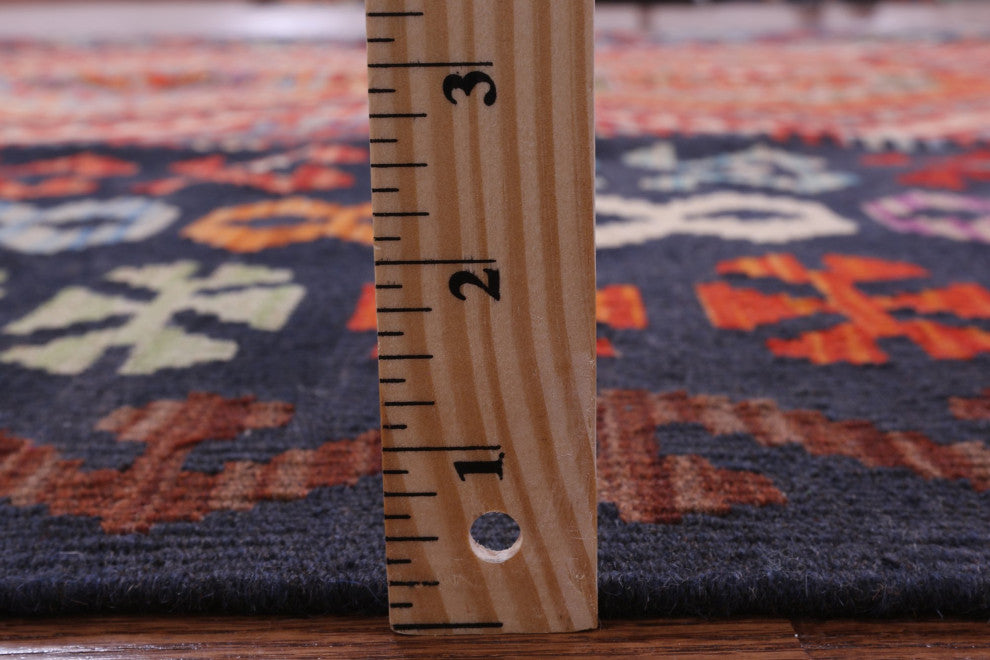 Kilim Flat Weave Reversible Wool On Wool Rug 6' 9 X 9' 9" Q9464