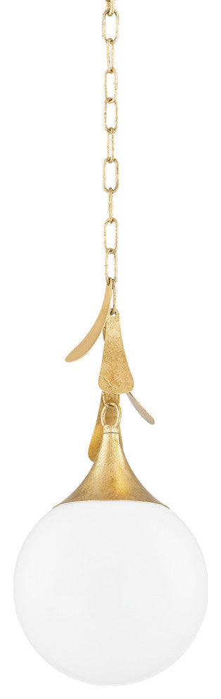 1 Light Pendant, Vintage Gold Leaf