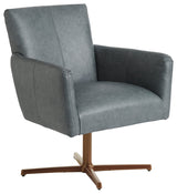 Brooks Leather Swivel Chair Calais Brass