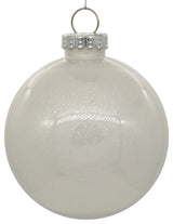 Clear Ornament With Glitter Interior , White, 6"