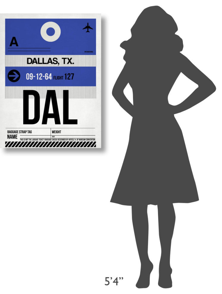 "DAL Dallas Luggage Tag 1" Fine Art Print