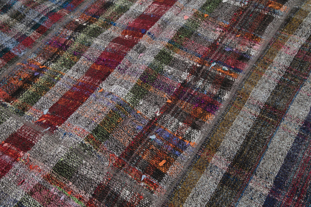 Rug N Carpet - Handmade Anatolian 6' 7'' x 9' 10'' Rustic Patchwork Kilim Rug