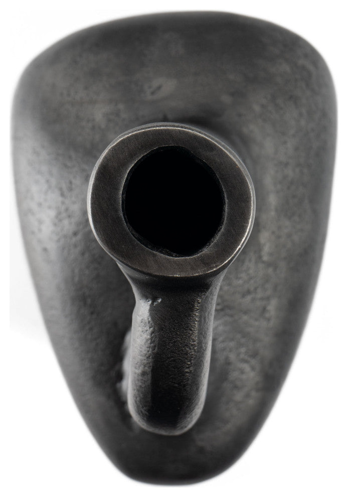 Macrae Metal Table Vase, Small Grey