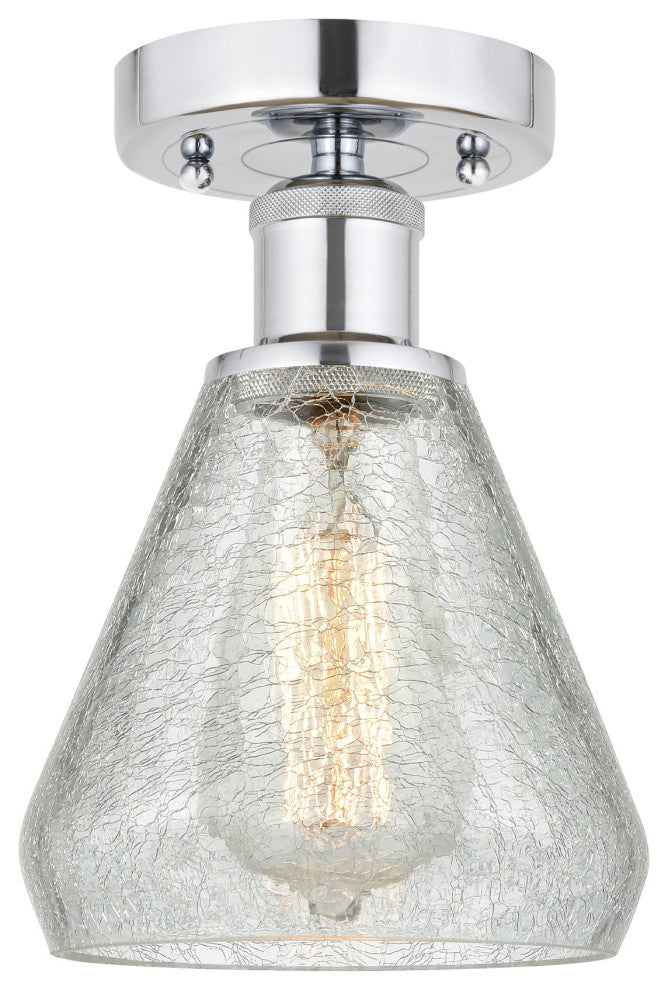 Innovations 616-1F-PC-G275 Conesus 1 Light Semi-Flush Mount, Polished Chrome