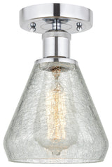 Innovations 616-1F-PC-G275 Conesus 1 Light Semi-Flush Mount, Polished Chrome