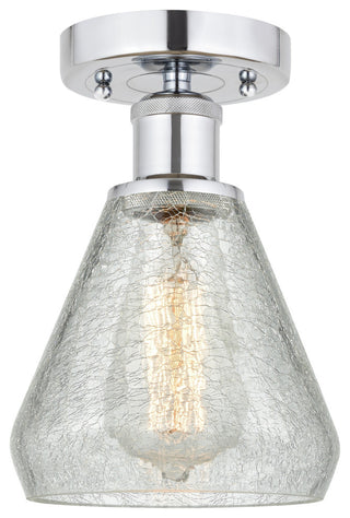 Innovations 616-1F-PC-G275 Conesus 1 Light Semi-Flush Mount, Polished Chrome