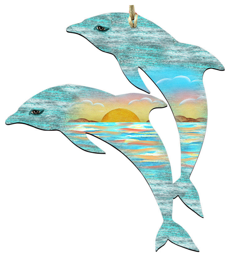 Dolphins Scenic Ornament, Set of 3