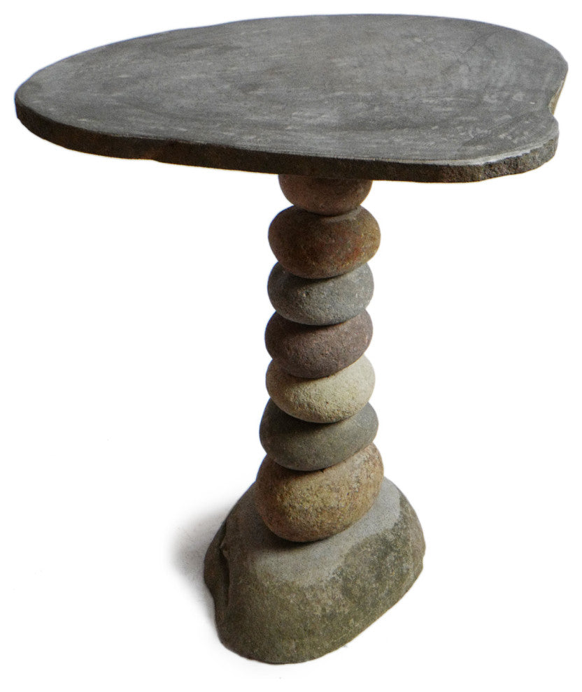 River Rock Stacked Bistro Table