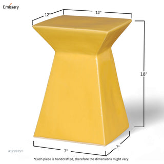 Sun Yellow Upright Garden Stool