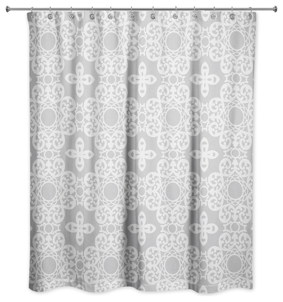 Tile Shower Curtain, Gray