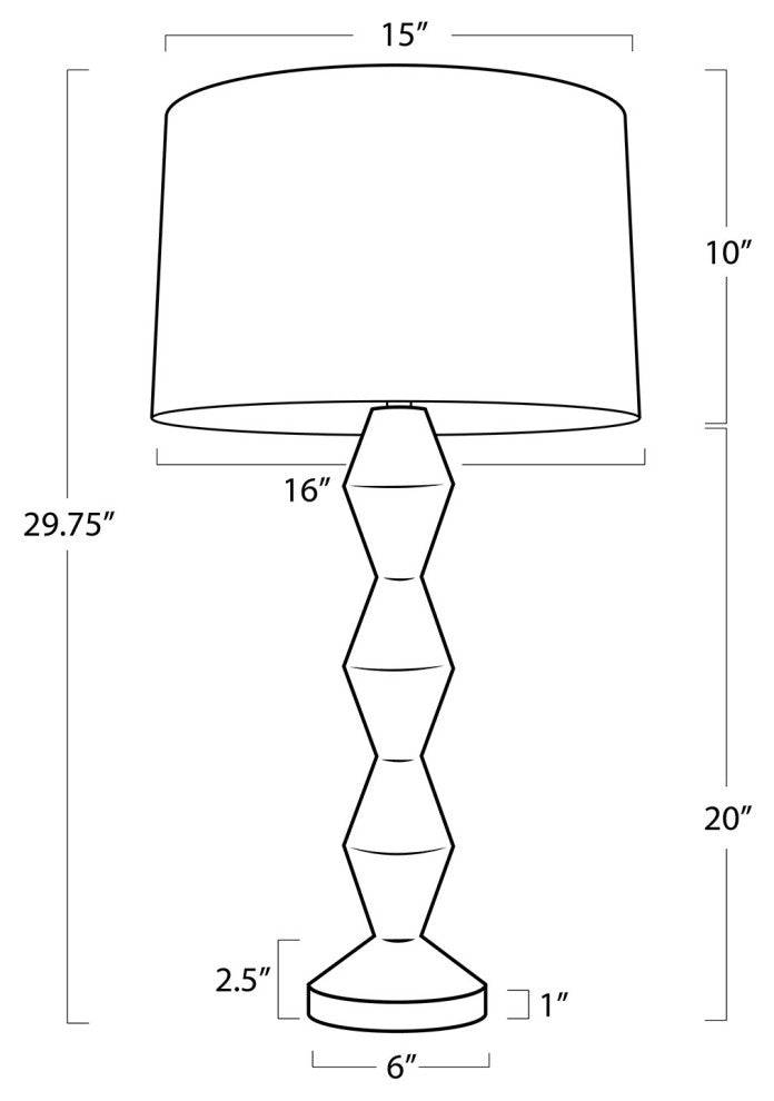 Crew Walnut Buffet Lamp, Natural Linen Shade