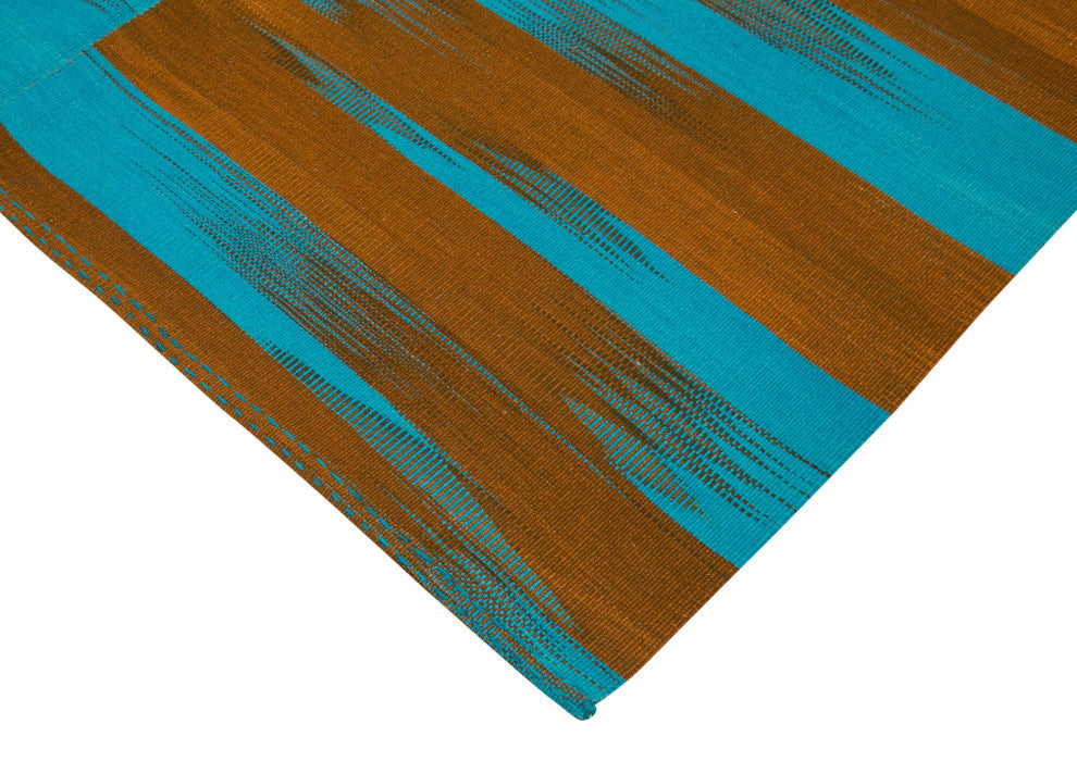 Rug N Carpet - Handmade Oriental 6' 8'' x 9' 6'' Modern Design Wool Kilim Rug