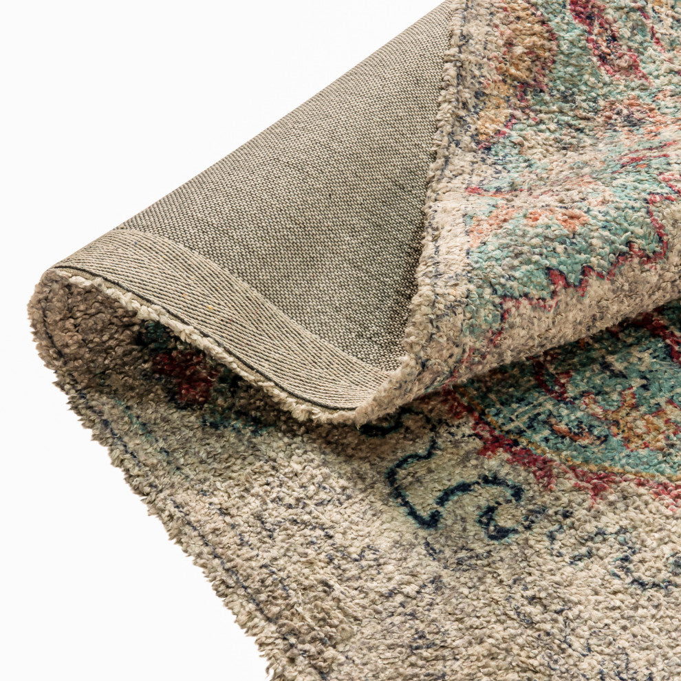 Distressed Medallion Area Rug, 8' X 10'