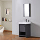 Milan 20" Vanity Set With Mirror, Silver Gray