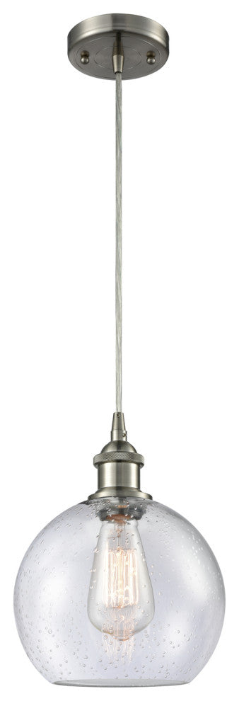 Innovations Lighting 516-1P-SN-G124-8 Athens 1 Light 8" Mini Pendant