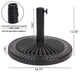 GDF Studio Seymour Outdoor Black Resin and Steel Umbrella Base