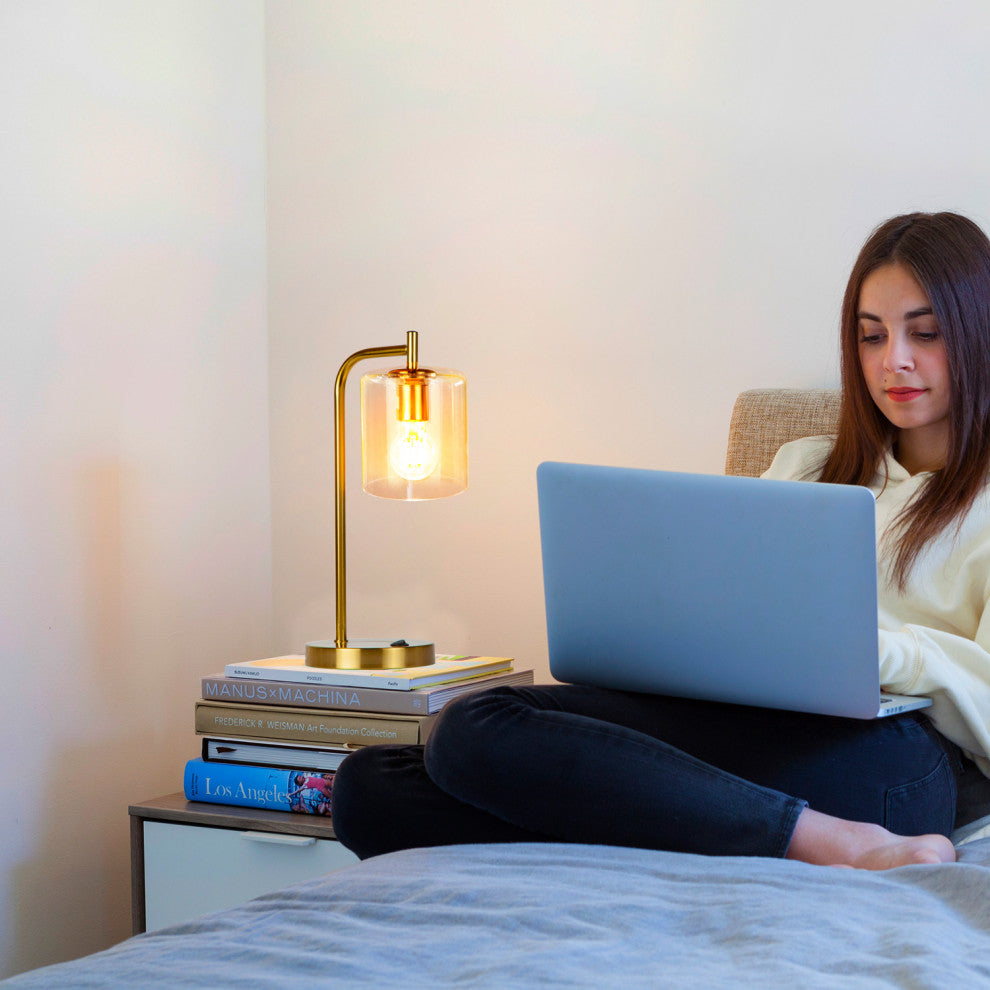 Brightech Elizabeth LED Desk Lamp with Wireless Charging Pad and USB Port