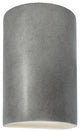 Ambiance LED Outdoor Small Ceramic Cylinder Wall Sconce with Open Top & Bottom, Antique Silver