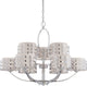 Harlow 9 Light - Chandelier With Slate Gray Fabric Shades