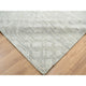 Light Gray Natural Wool Hand Knotted Modern Design Oversized Rug, 14'0"x19'9"