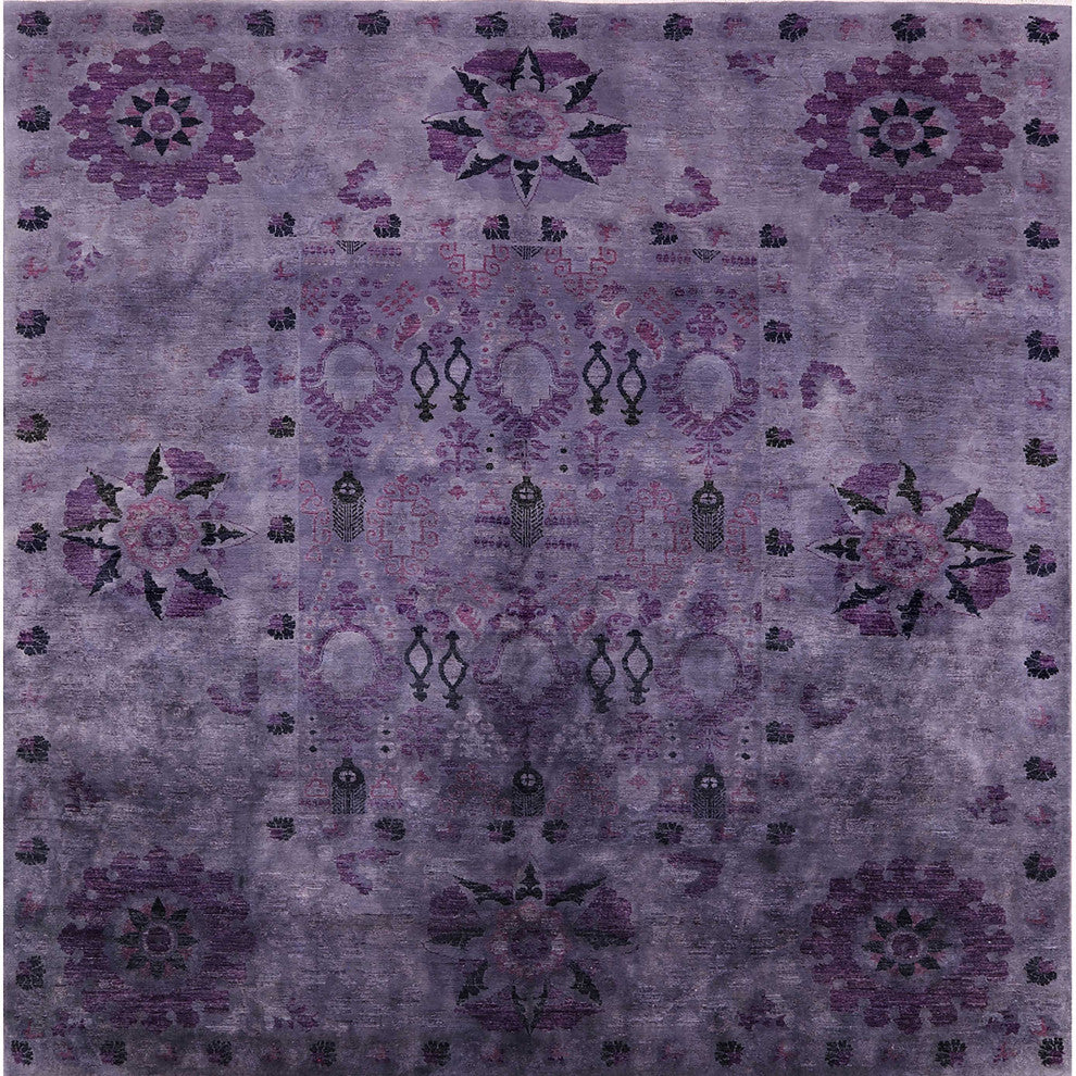 Ahgly Company Indoor Square Mid-Century Modern Area Rugs, 8' Square