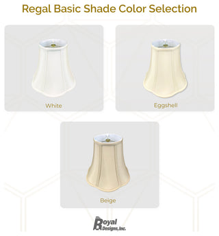 Royal Designs Bottom Scalloped Bell Lamp Shade, Eggshell, 5x10x8.25, Single