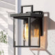 LNC 1-Light Industrial Outdoor Wall Lantern with Seeded Glass Panels, Wall Sonce