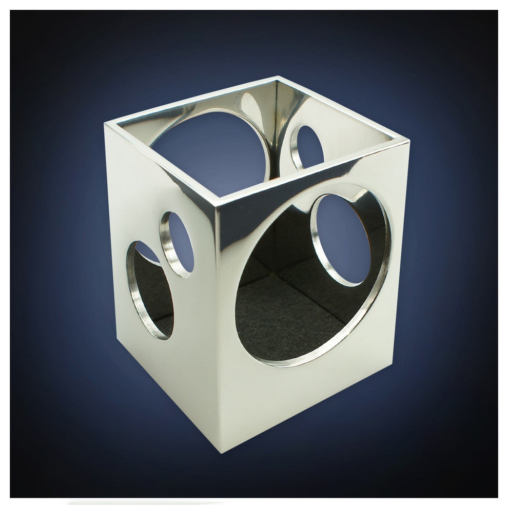 Tea Light Holder, Stainless Steel, Mirror Polish.