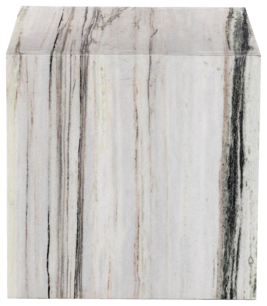 Canova Marble End Table, Black and White, End Table