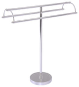 Free Standing Double Arm Towel Holder, Polished Chrome