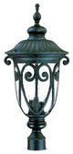 Acclaim Naples 3-Light Outdoor Post Mount 2127BK, Matte Black