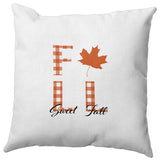 Sweet Fall Indoor/Outdoor Throw Pillow, Nutmeg, 20"x20"