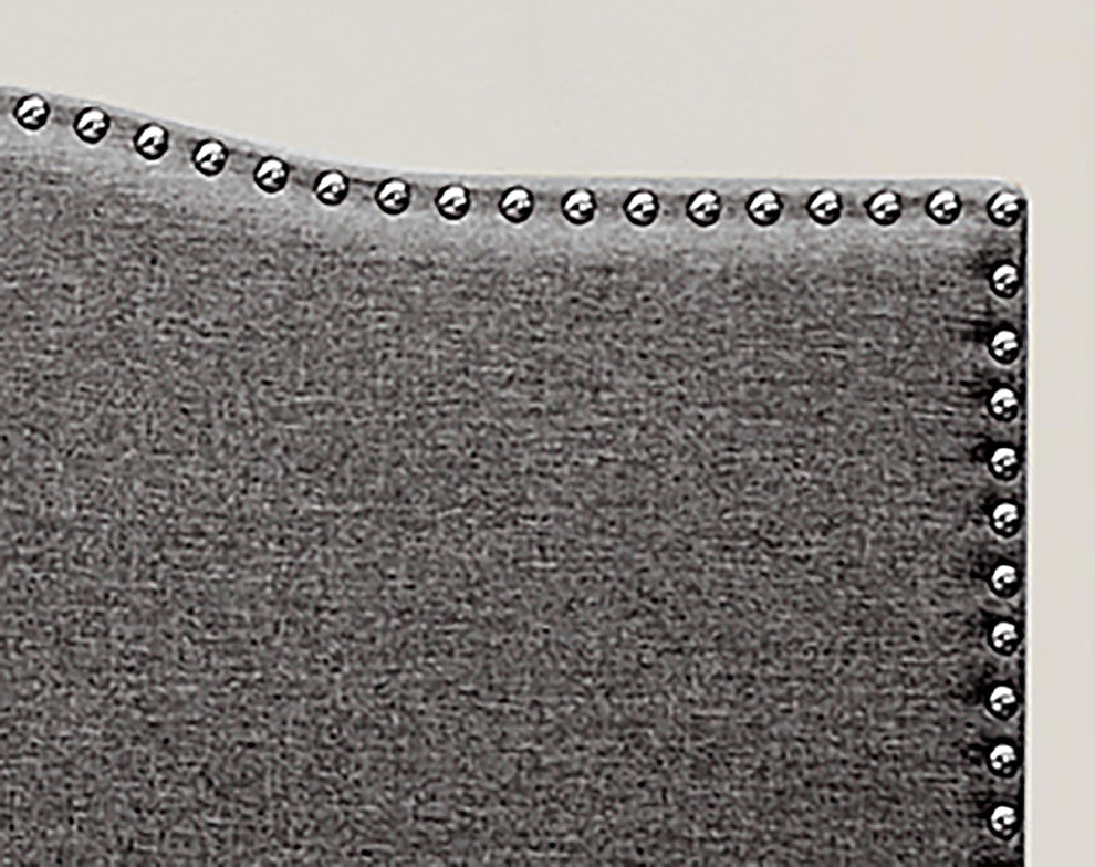 Kiley Headboard, Full/Queen, Stone Fabric, Metal Headboard Frame Not Included