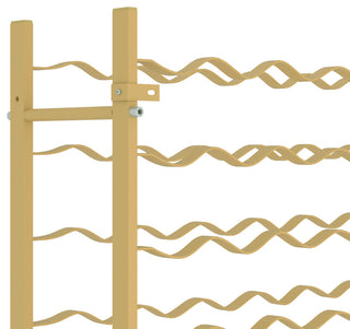 vidaXL Wine Rack for 36 Bottles Storage Wine Bottle Holder Stand Gold Metal