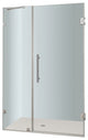Aston Nautis Completely Frameless Hinged Shower Door, Chrome, 43"x72"
