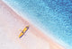 Yellow Canoe and Blue Sea by with Violet Glow Landscape Photo Loose Art Print, 11" X 14"