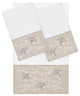 Linum Home Textiles Turkish Cotton Braelyn 3-Piece Embellished Towel Set, White