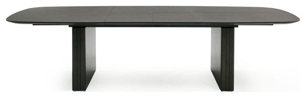 Modrest Calhoun Modern Smoked Oak Extendable Dining Table