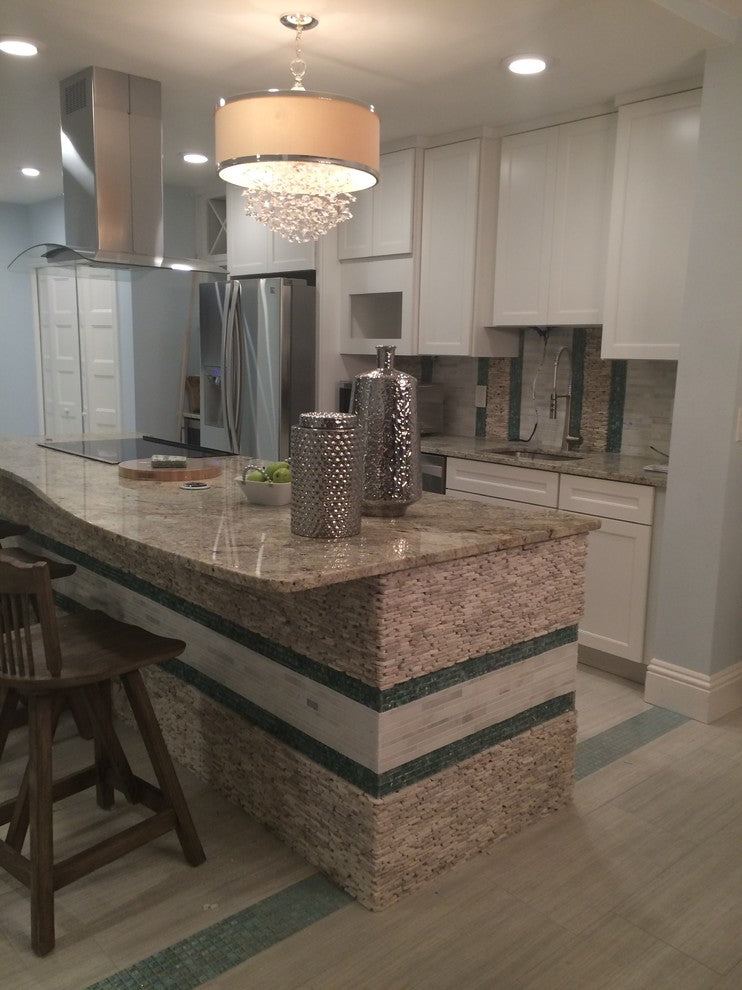 Mixed Quartz Standing Mosaic Tile