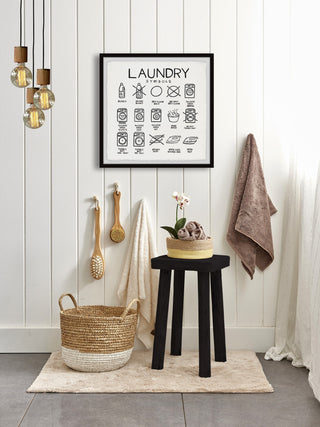 "Laundry Signs" Framed Painting Print, 18x18