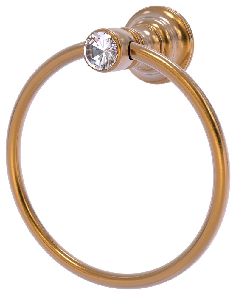 Carolina Crystal Towel Ring, Brushed Bronze