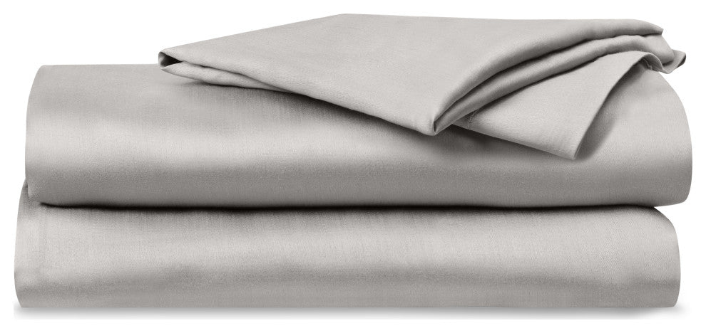Delara 100% Eucalyptus Lyocell Tencel Sheet Set, Dove, King, 108"x105"